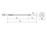 Vis pour constructions en bois tete disque 6 0x60-B / 100pcs